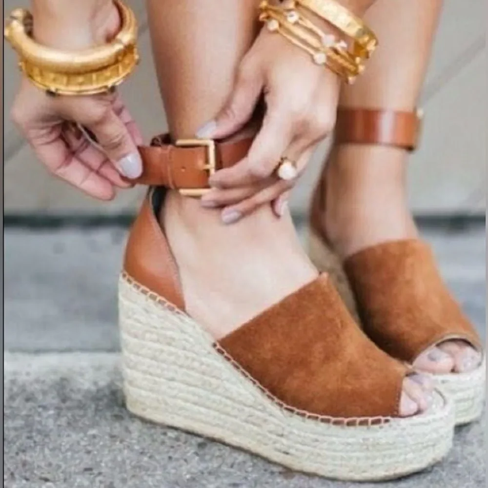 🆕 Marc Fisher Adalyn Espadrille Wedge Sandal 7